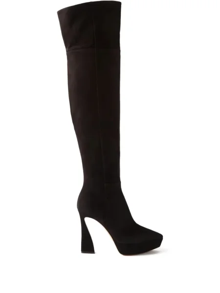 Botine Gianvito Rossi din piele de căprioară negru