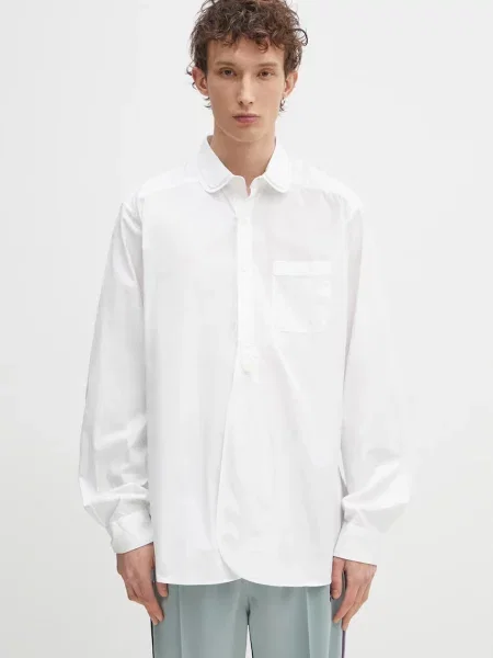 Košile Needles Double Round Collar EDW relaxed bílá