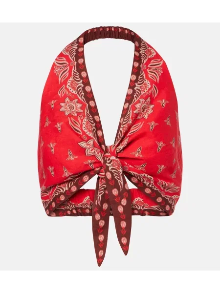 Cropp top Farm Rio de in cu gât halter roșu