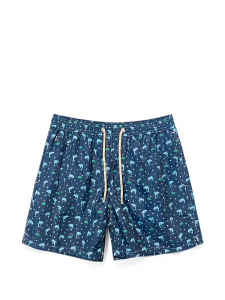 Slip de baie Mc2 Saint Barth cu imagine cu cordon albastru