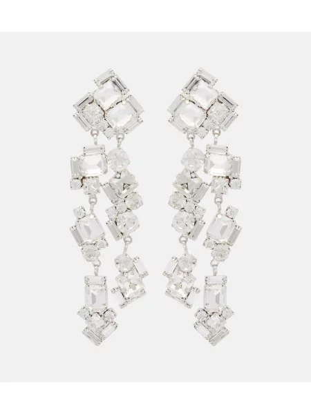 Cercei Magda Butrym de cristal argintiu