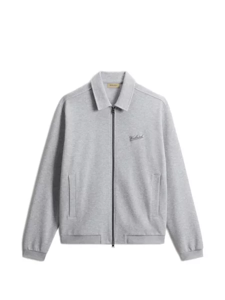Hanorac cu fermoar Woolrich gri