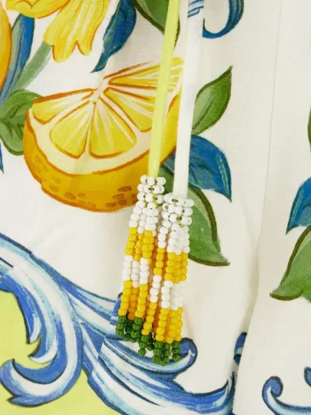 Szorty Farm Rio z nadrukiem białe