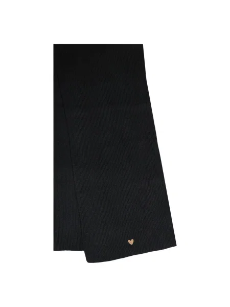 Fular Pieces tricotate negru