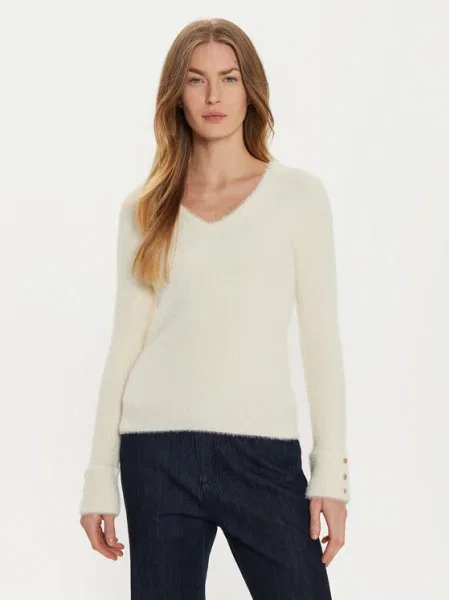 Morgan Pulover Écru alb
