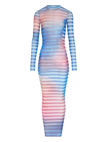 Rochie maxi Jean Paul Gaultier plasă lungă de costum albastru