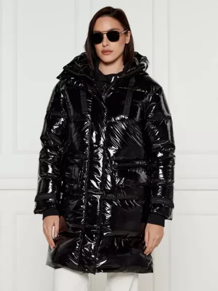 Woolrich De puf palton GLOSSY negru