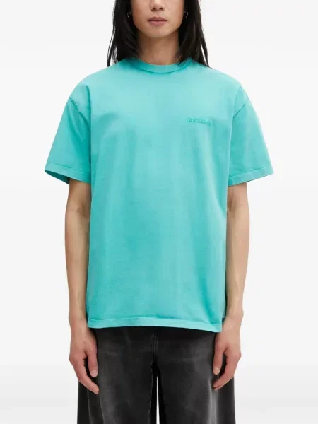Tricou No Problemo cu broderie albastru