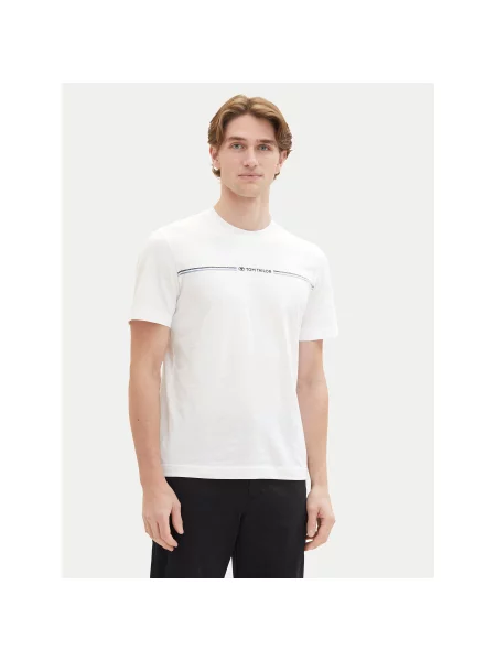 Tom Tailor T-Shirt Regular Fit λευκό