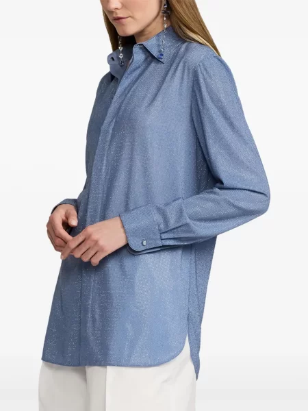 Svilena košulja Ralph Lauren Collection plava