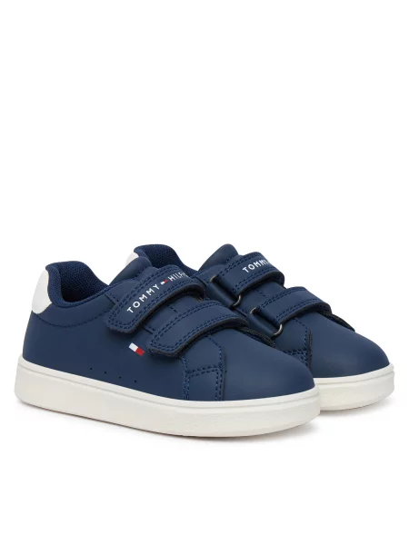 Laisvalaikio batai Tommy Hilfiger Low Cut Velcro Sneaker M Tamsiai mėlyna