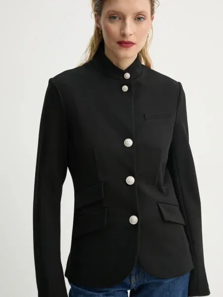 Сако Rag & Bone с едно копче с изчистен дизайн черно