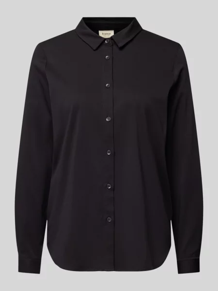 Bluzka koszulowa z kołnierzykiem model ‘justina’ Fransa czarna