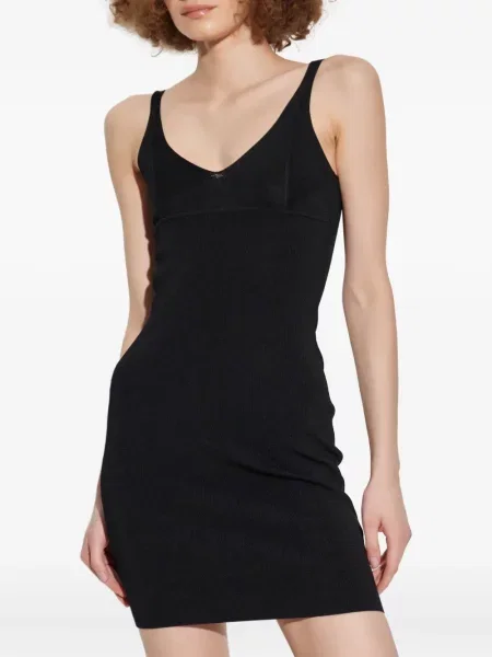 Rochie mini Isabel Marant cu decolteu în V de costum negru