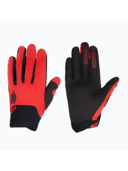 Cyklistické rukavice Fox Racing Defend Wind Offroad fluorescent red červené