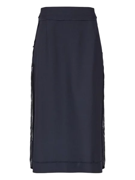 Fustă midi Maison Margiela până la genunchi albastru