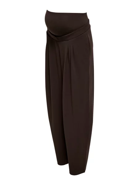 Only Maternity Pantaloni cutați OLMBANG închis maro