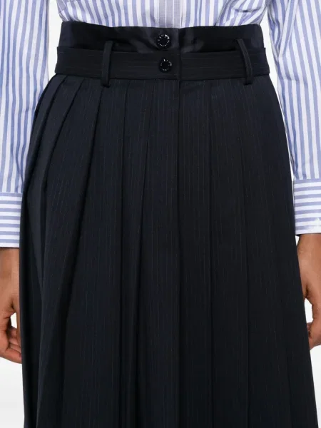 Dungat subțire fusta plisata Sandro plisată până la genunchi albastru
