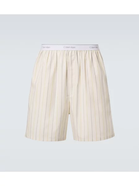 Pantaloni scurți Calvin Klein Collection cu dungi alb