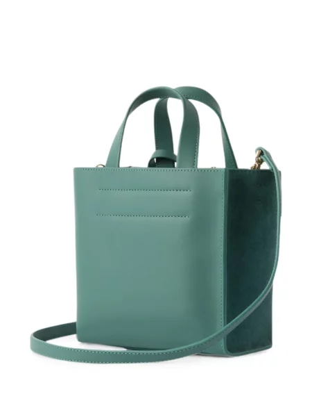 Geantă shopper Furla din piele de căprioară verde