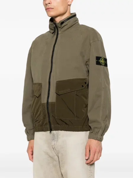 Geacă Stone Island cu strasuri verde