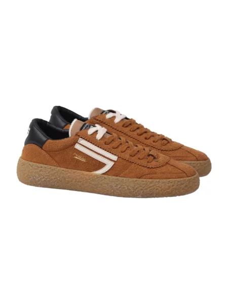 Sneakersy Puraai zamszowe retro brązowe