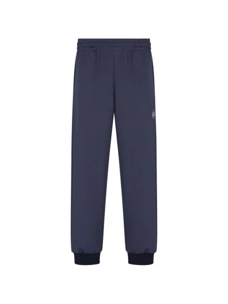 Pantaloni Ea7 Emporio Armani cu imagine alergare albastru
