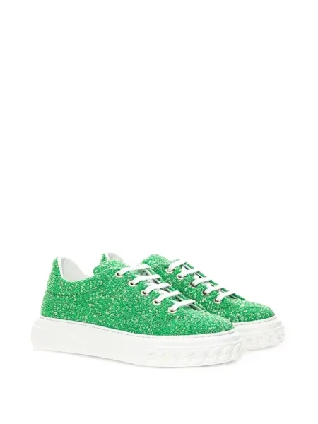 Flitteres chunky sneaker Casadei zöld