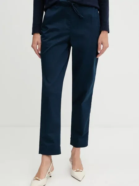 MM pantaloni MARA bleumarin drept high waist