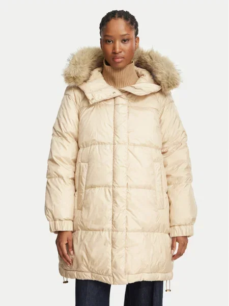 Weekend Max Mara Μπουφάν χειμωνιάτικο Anfora μπεζ