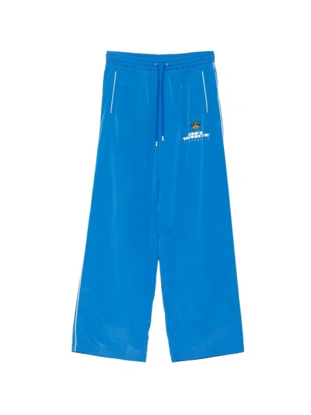 Pantaloni Off-white alergare cu autograf alb