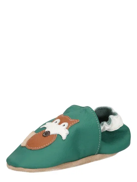 BECK Papuci de casă Fuchs bej / maro caramel / verde jad alb