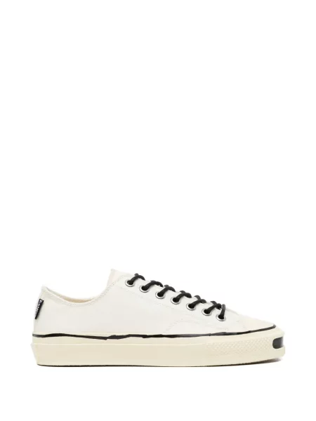 Sneakerși Kamiya cu petice din canvas alb