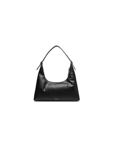 Calvin Klein Kabelka Emblem Hw Lthr Shoulder Bag čierna