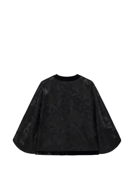 Geacă Shanghai Tang de catifea cu model floral negru