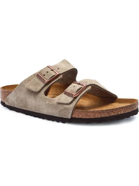 Birkenstock Șlapi Arizona | narrow fit soft footbed | piele întoarsă bej