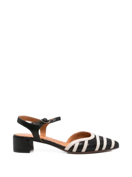 Pantofi cu toc Chie Mihara cu dungi negru