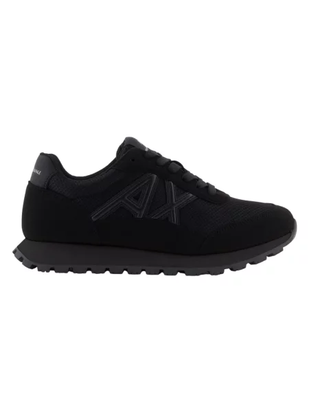 Sneakersy Armani Exchange skórzane czarne