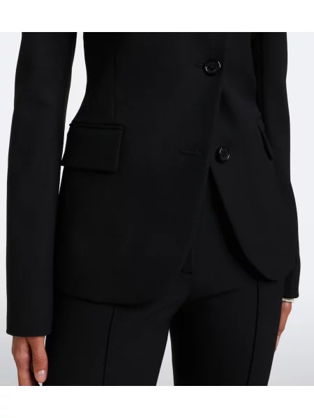 Asimetrični blazer Acne Studios keper črna