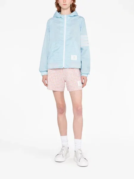 Dryžuotas striukė Thom Browne mėlyna