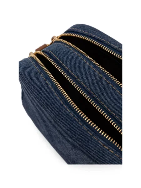 Geantă Dkny cu broderie albastru