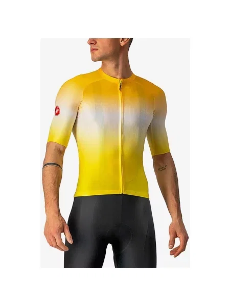 Koszulka z krótkim rekawem Castelli Aero Race Rosso Corsa jasnoszara XXL zolta