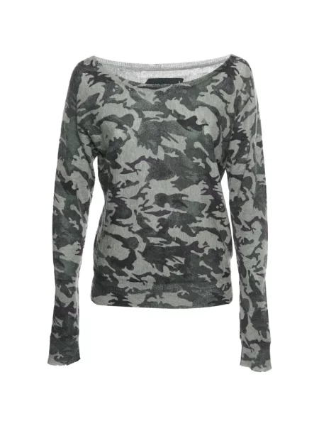 Pulover Zadig&voltaire din cașmir cu imagine cu model camuflaj gri