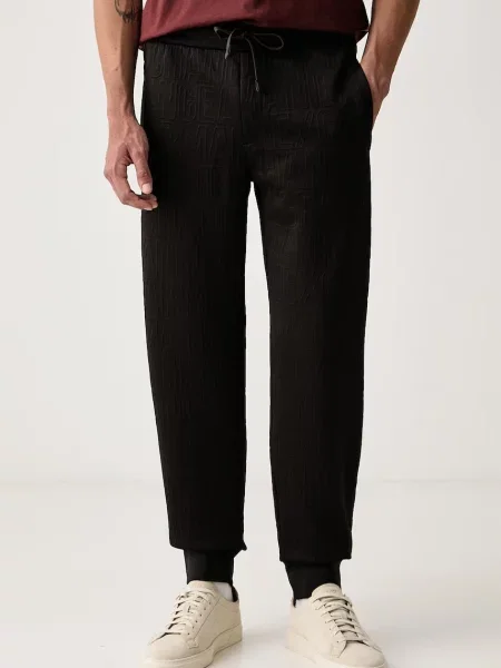Armani Exchange pantaloni de trening pentru bărbați negru