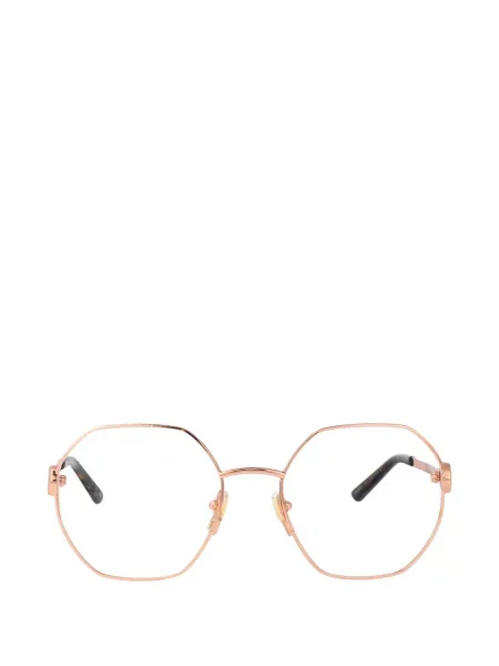 Ochelari de soare Gucci Eyewear cu imprimeu geometric cu autograf roz