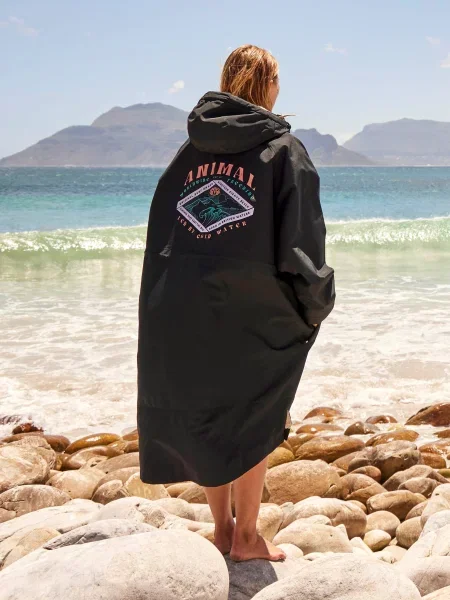 Hazey wodoodporna parka plażowa wykonana z materiałów pochodzących z recyklingu Charcoal