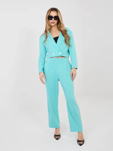 Pantaloni Rue Paris din jerseu negru