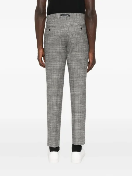 Pantaloni Karl Lagerfeld în carouri gri