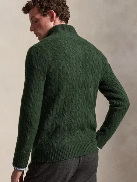 Polo Ralph Lauren pulover pentru bărbați din lână verde