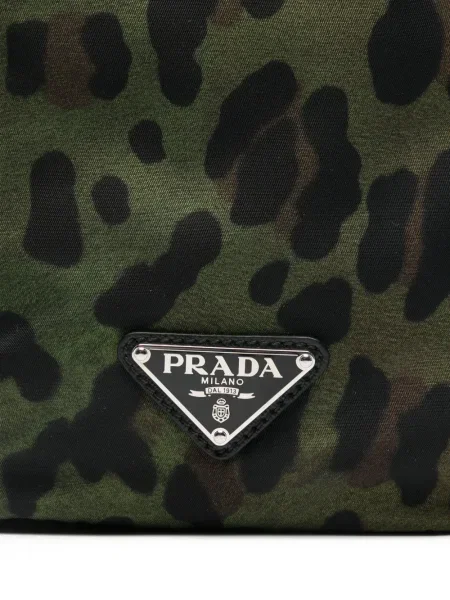 Раница Prada с принт с леопардов принт зелено